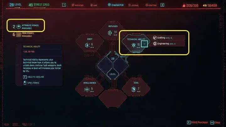 Jak zresetować punkty atrybutów w Cyberpunk 2077 i uniknąć błędów