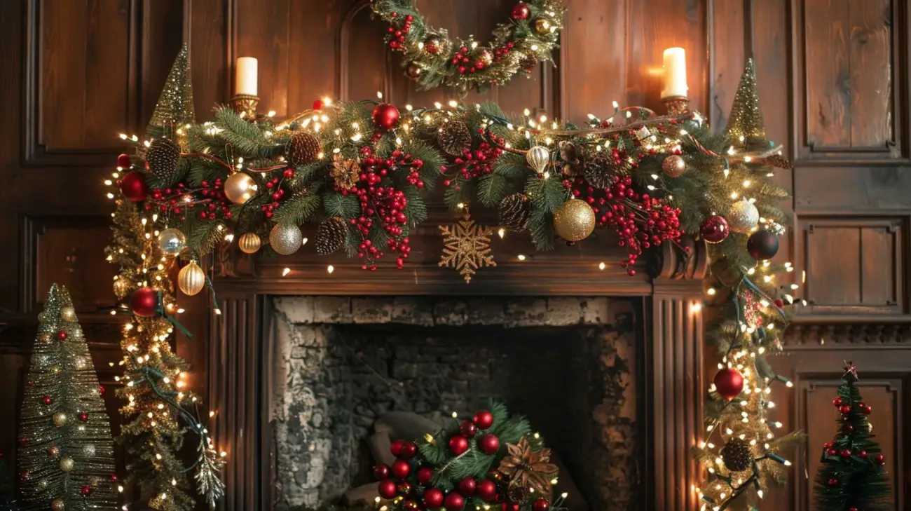 15 pomysłów na ozdoby na kominek na Boże Narodzenie