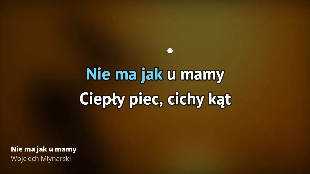 Podkład muzyczny nie ma jak u mamy - idealny do karaoke i emocjonalnego śpiewania