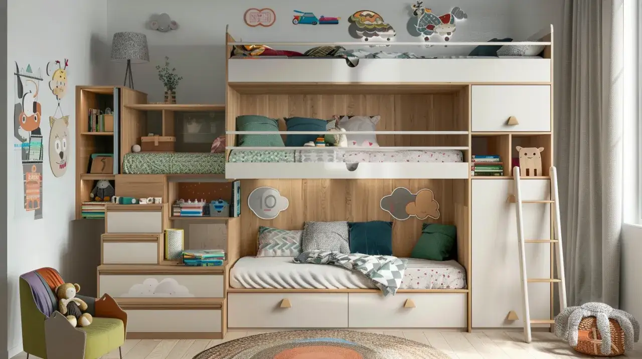 Łóżka piętrowe z szafą – Funkcjonalne rozwiązania: dlaczego warto?