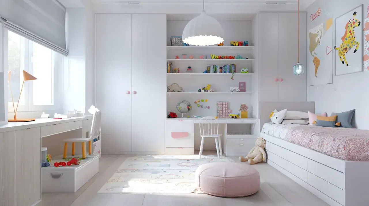 Białe meble do pokoju dziecięcego -  funkcjonalność i elegancja.