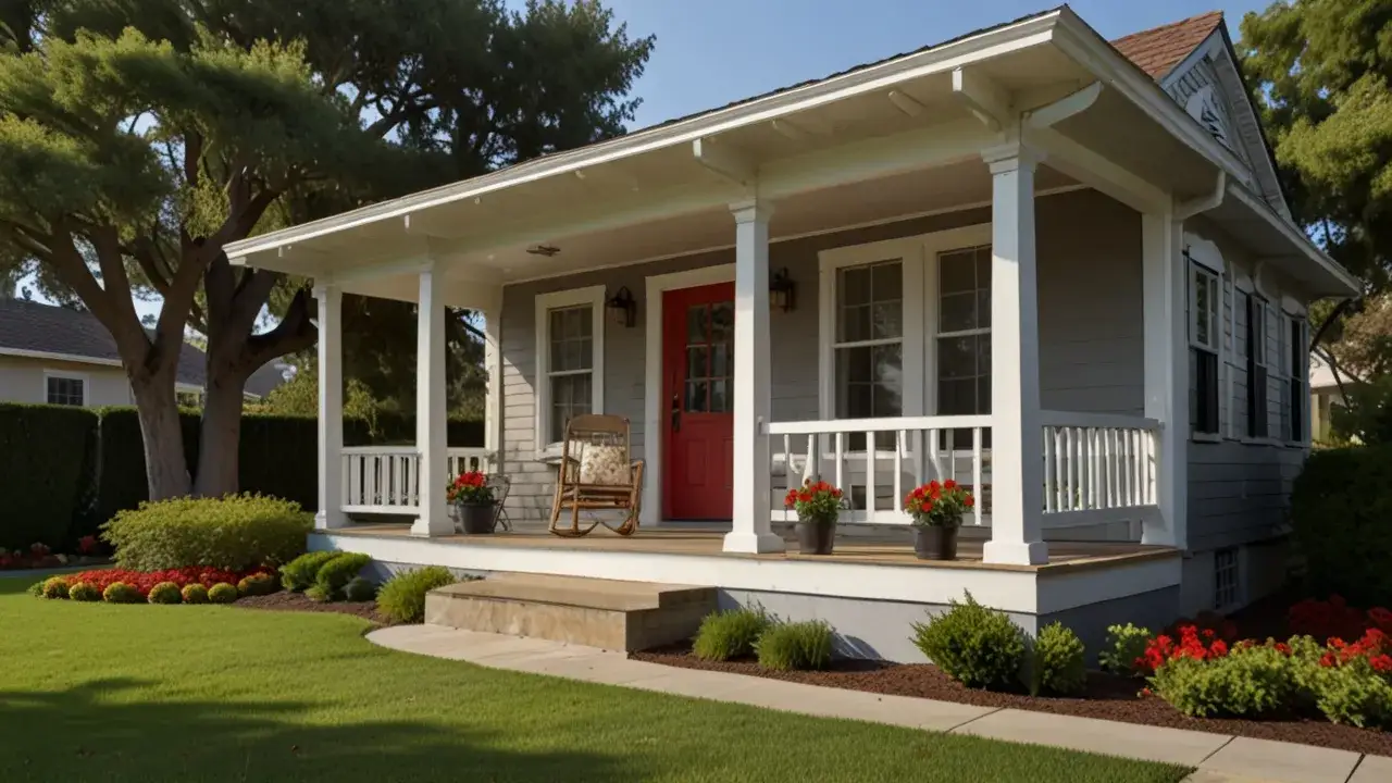 Dom parterowy z werandą w stylu amerykańskim: Sprawdzone projekty