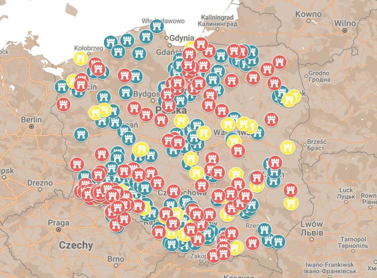 Kompletna mapa zamków i pałaców Wielkopolski - najpiękniejsze rezydencje