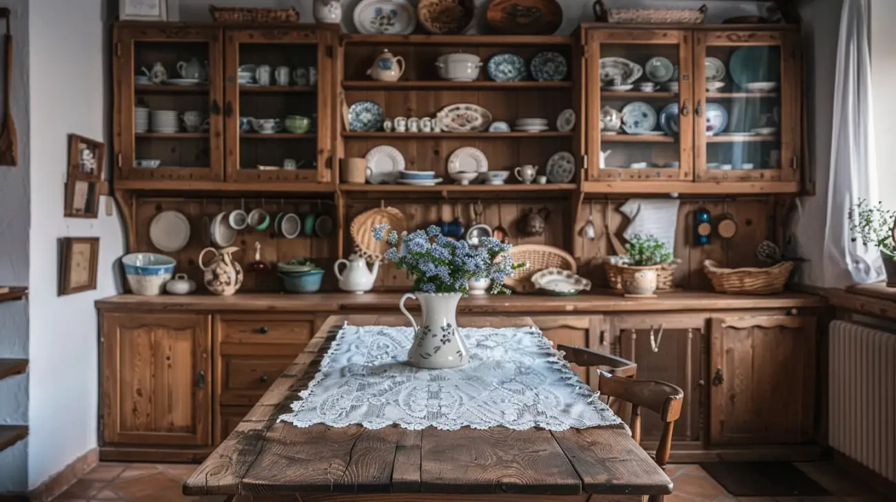 Kuchnia z jadalnią w stylu prowansalskim: ciepła aranżacja