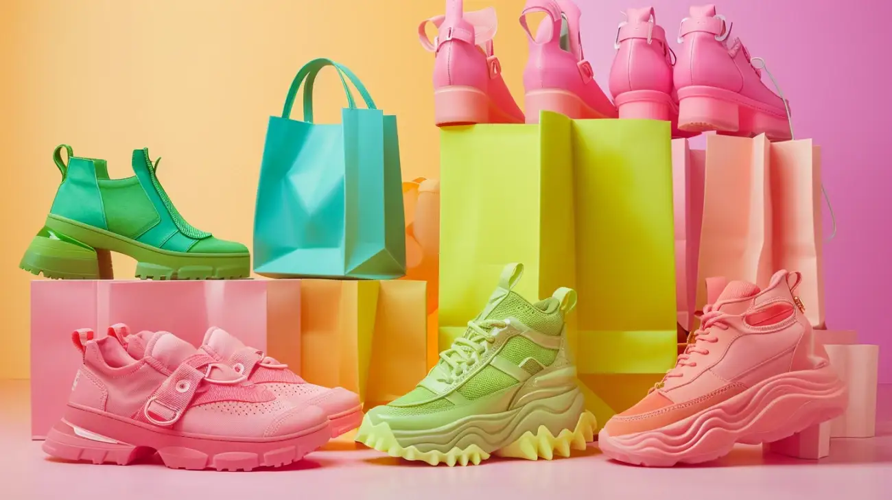 Stylizacje z butami Balenciaga: różowe, zielone i sportowe modele