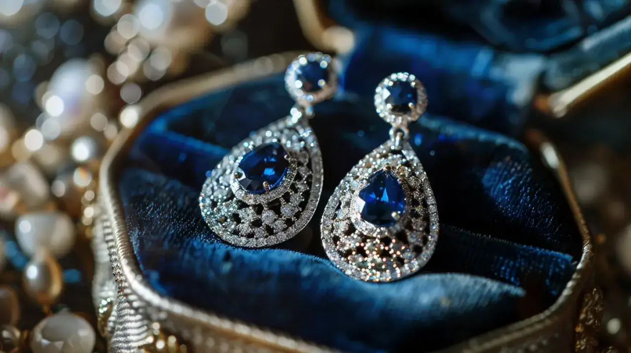 Kolczyki granatowe - to subtelny dodatek w Twojej kolekcji biżuterii