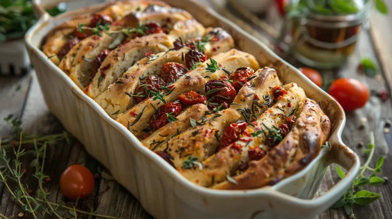 Babka z kaszy gryczanej z suszonymi pomidorami i ziołami