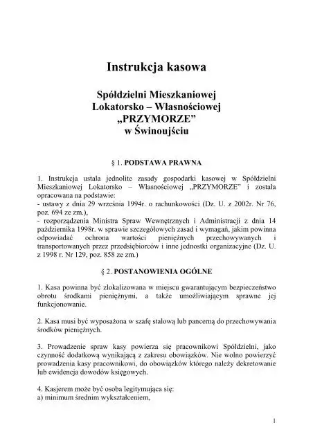 Czy instrukcja kasowa jest obowiązkowa? Fakty i mity