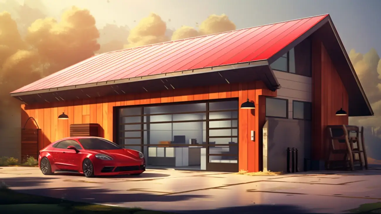 Budynek Gospodarczy z Dachem Jednospadowym - Projekty Garaży Dwustanowiskowych