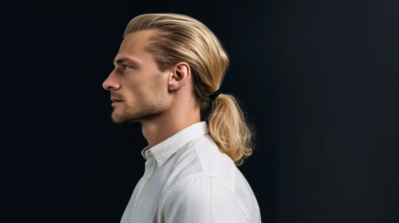 Fryzury męskie kucyk: Klasyczna fryzura dla mężczyzn z długimi włosami