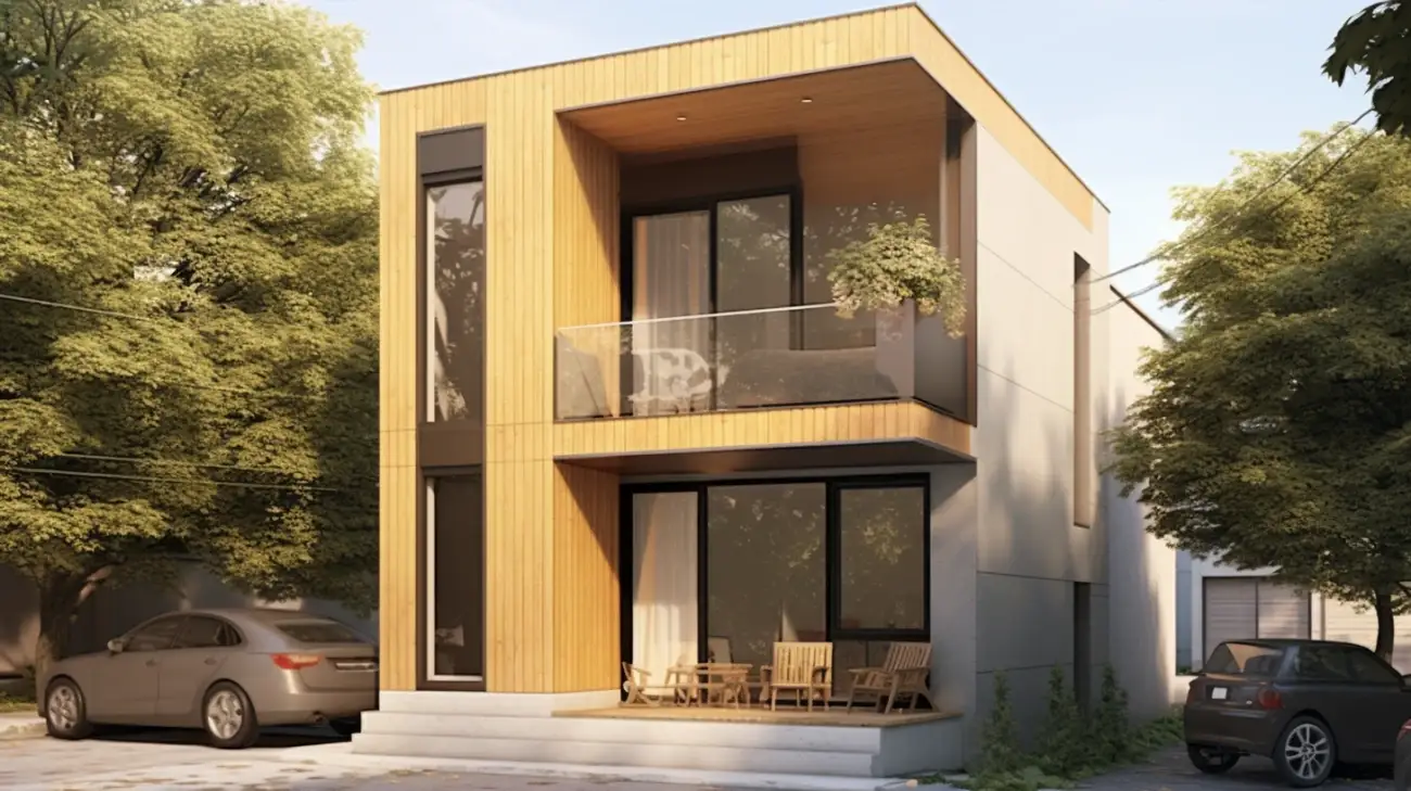 Projekty domów na wąską działkę do 11m - Dom tani w budowie na małą działkę 10m szerokości