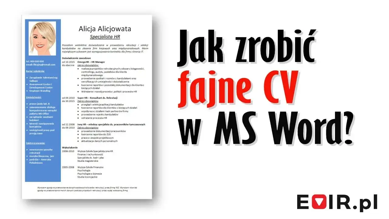 Jak zrobić CV w Wordzie - proste kroki i najlepsze szablony