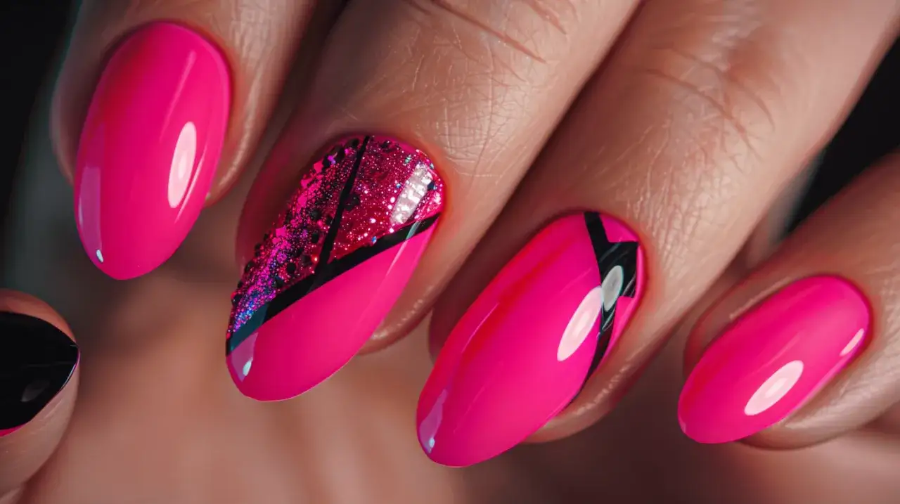 Neonowe paznokcie róż - modny wygląd, który kochają fashionistki