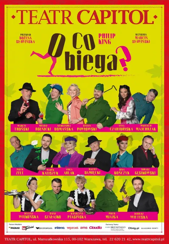 Obsada O co biega? w Teatrze Capitol – poznaj aktorów i ich role