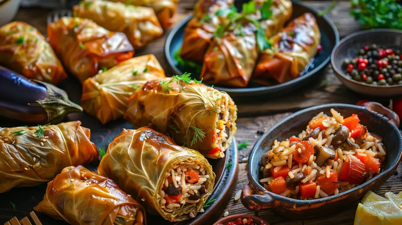 Gołąbki z ryżem i grzybami: Wegetariańska uczta dla całej rodziny