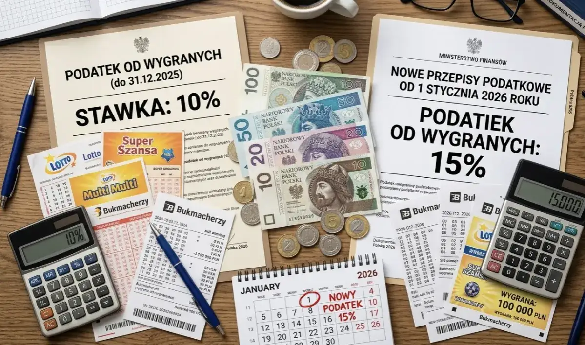 Podatek od wygranych w Polsce wzrośnie w 2026 roku