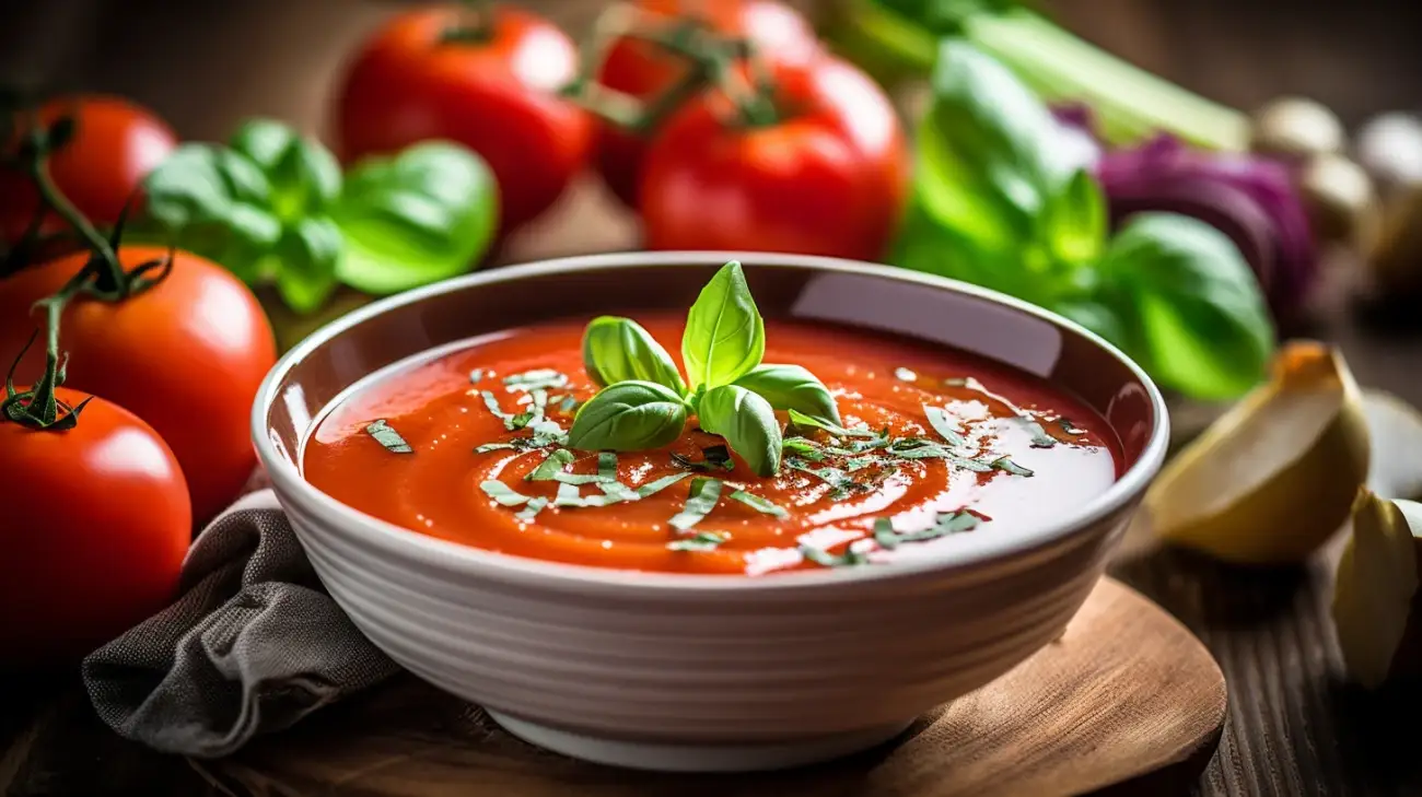 Zupa pomidorowa ze świeżych pomidorów - przepis i składniki