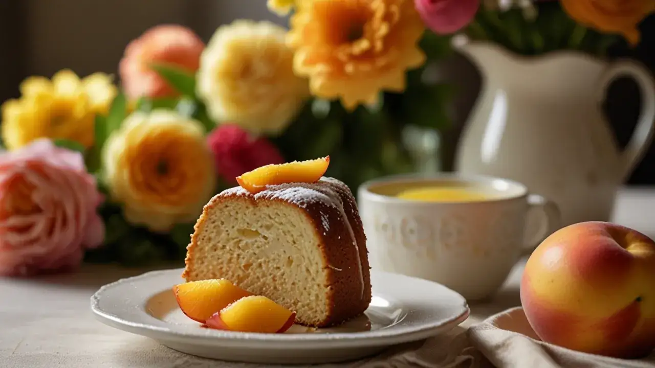 Ciasto jogurtowe z brzoskwiniami i budyniem: Letnia przyjemność na talerzu