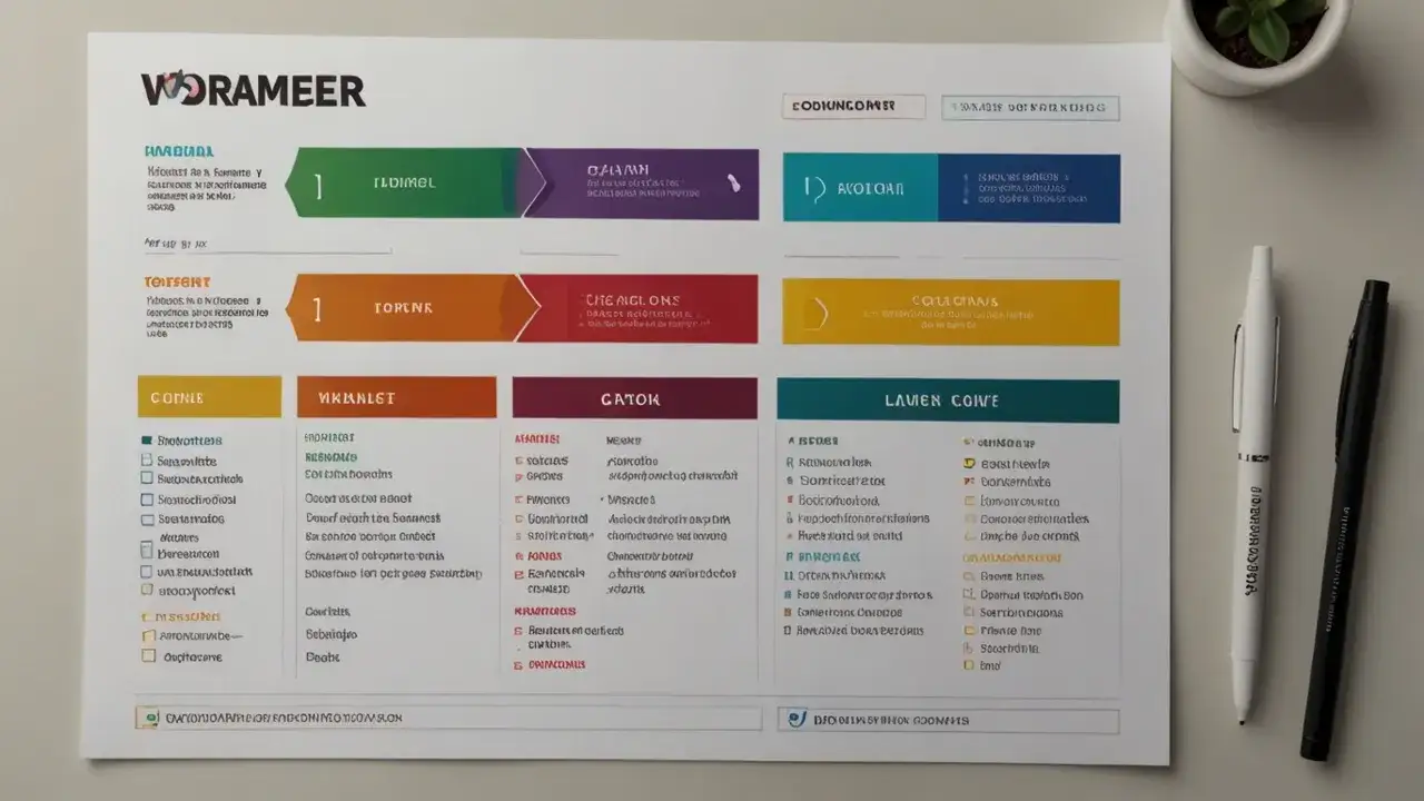 Unikalna karta pracy do określenia swoich mocnych stron - gotowy szablon