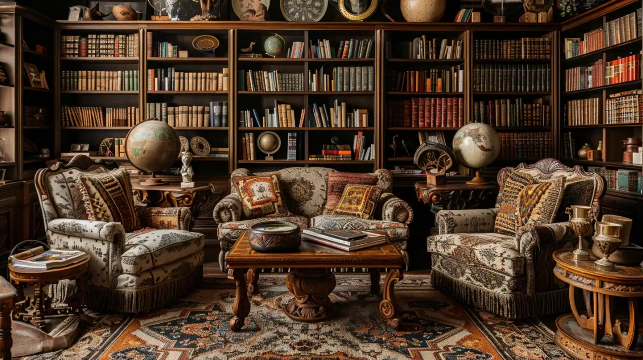 Salon w stylu kolonialnym: egzotyczna aranżacja wnętrza