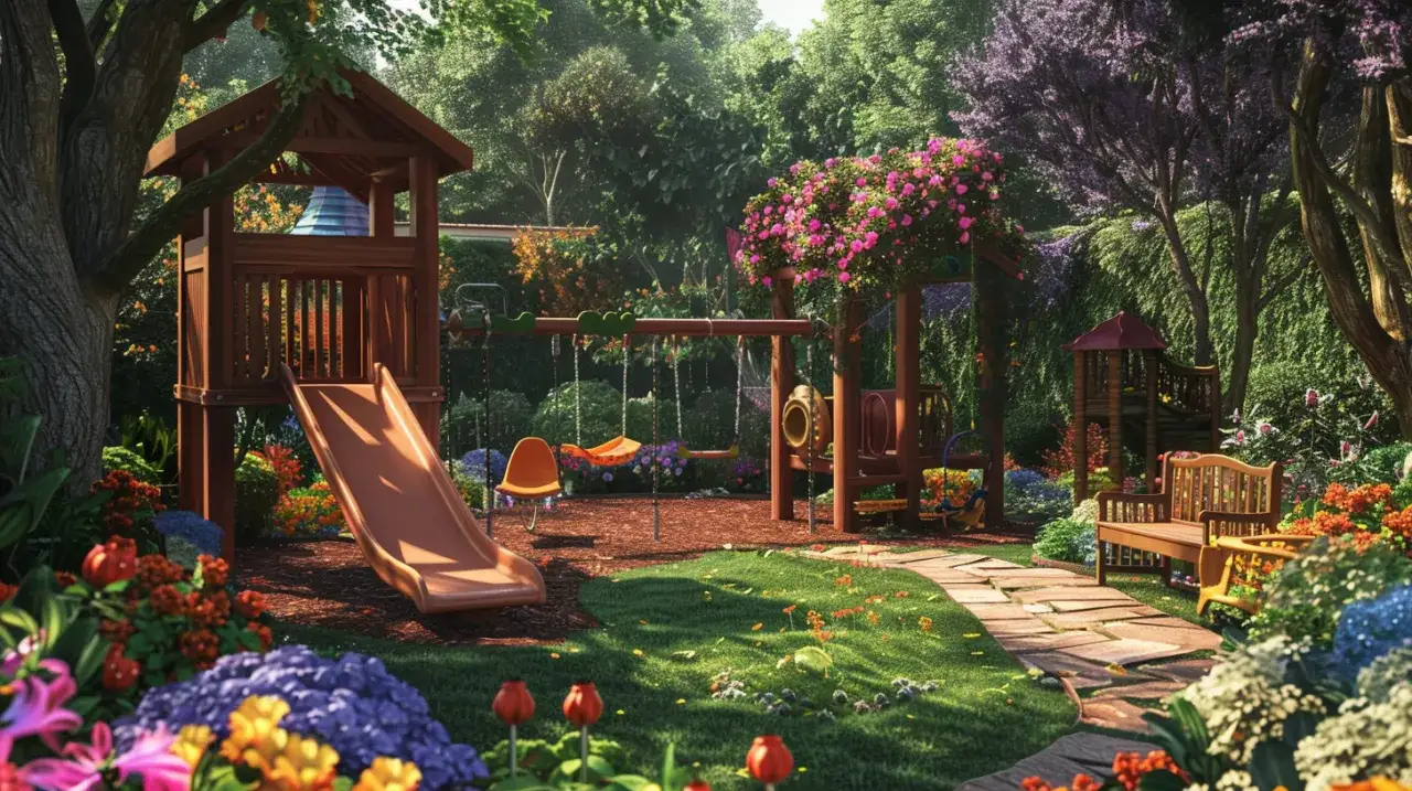 Plac zabaw w ogrodzie - Inspiracje dla Twojego ogrodu: Stwórz miejsce radości