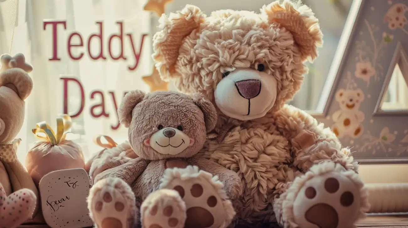 Napis "Dzień Misia" do druku: Dekoracja na święto pluszowych przyjaciół