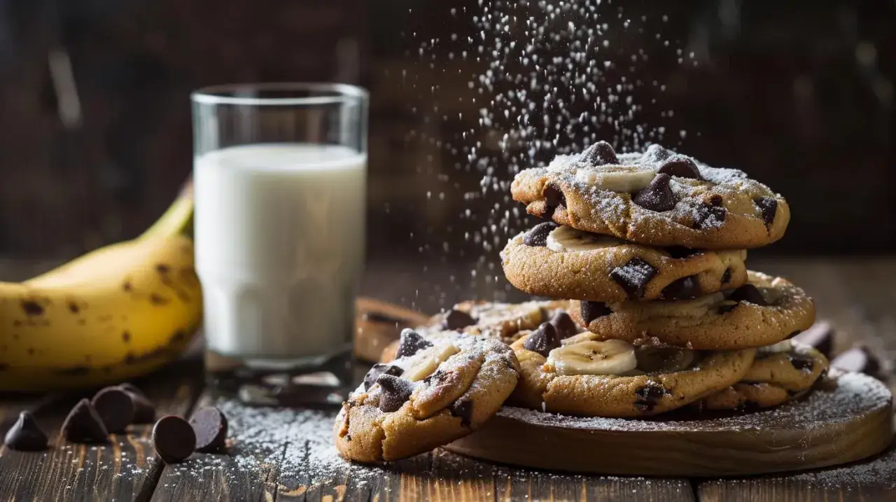 Ciasteczka bananowe z czekoladą - Szybki deser gotowy w pół godziny