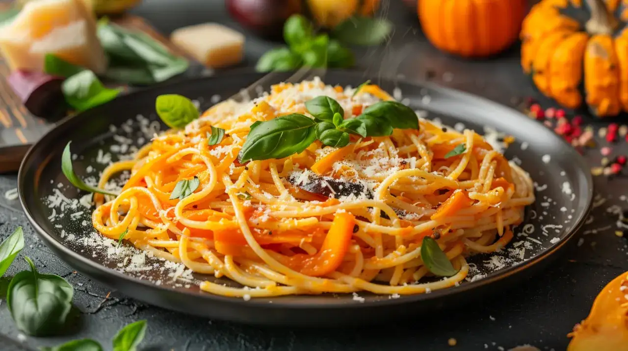 Makaron z sosem z pieczonych warzyw: jesienny przysmak dla każdego