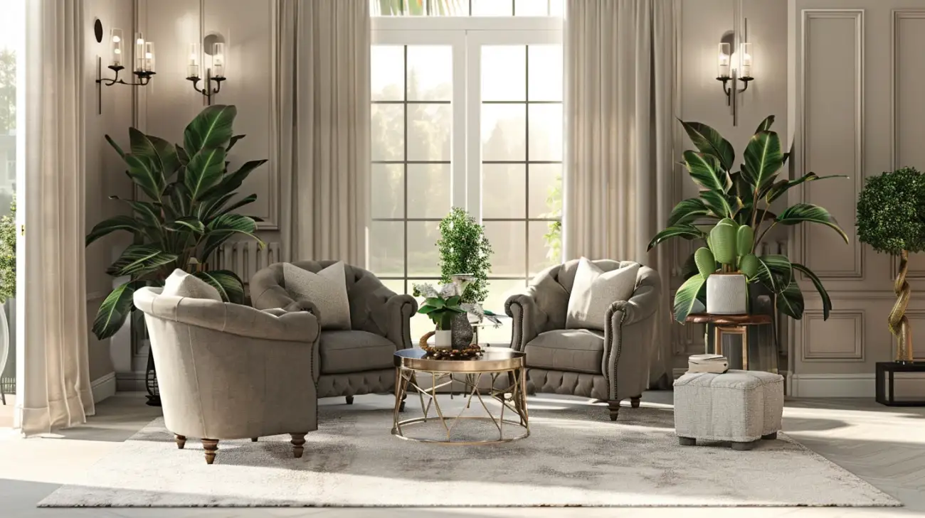 Beż z szarym: Modne połączenie kolorów we wnętrzach