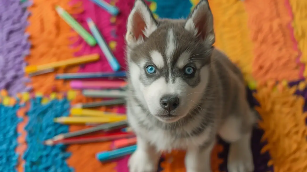 Darmowa kolorowanka z psem rasy husky do wydruku dla miłośników zwierząt