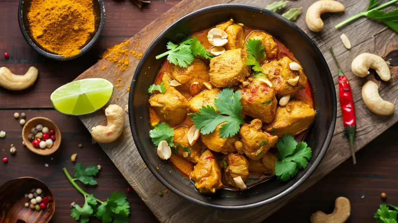 Orientalny kurczak z orzechami nerkowca: Egzotyczne danie obiadowe