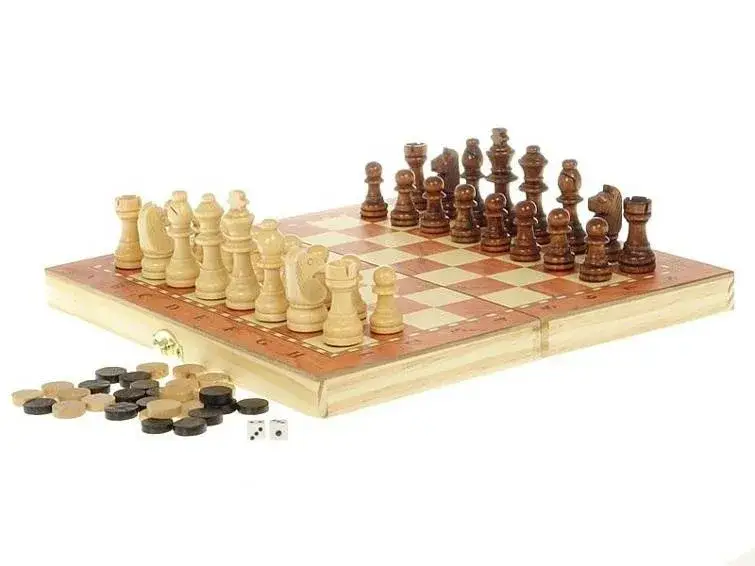 Najlepsze drewniane magnetyczne szachy 17x17 cm idealne na podróż