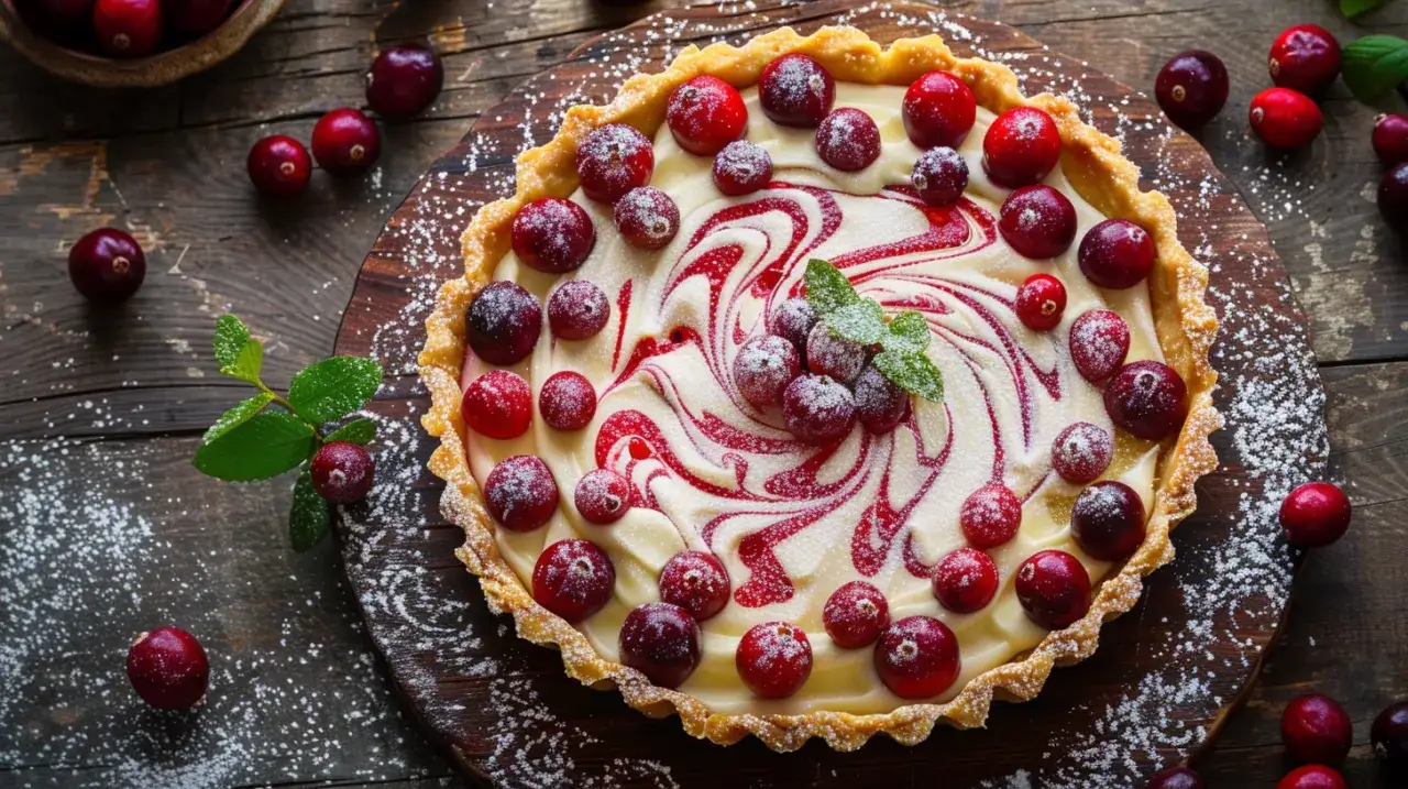 Tarta z żurawiną i białą czekoladą: słodko-kwaśny raj na Twoim talerzu