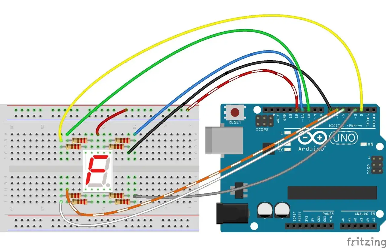 Podłącz wyświetlacz 7-segmentowy do Arduino: prosty tutorial