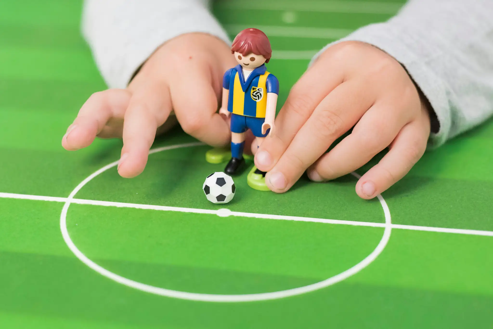 person playing minifig soccer