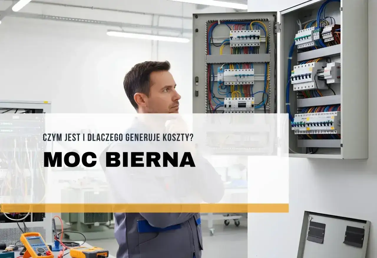 Elektryk analizuje schemat elektryczny. Czy wiesz, że moc bierna generuje koszty?