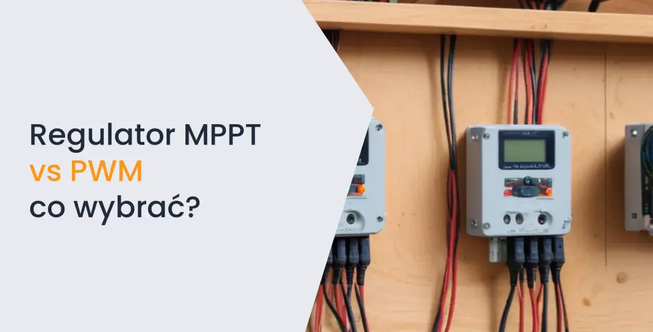 Regulator MPPT vs PWM: co wybrać? Widok na regulatory ładowania paneli słonecznych z przewodami.