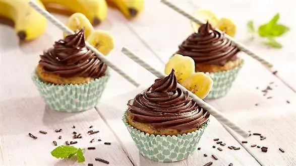 Muffinki bananowe z czekoladą