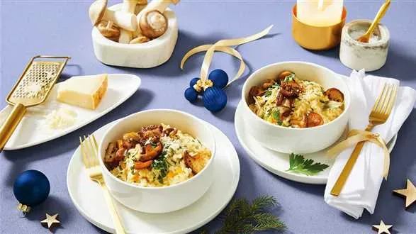 Risotto z grzybami leśnymi i parmezanem