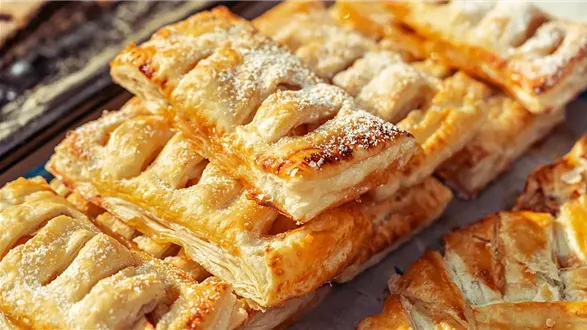 Ciasto francuskie z budyniem