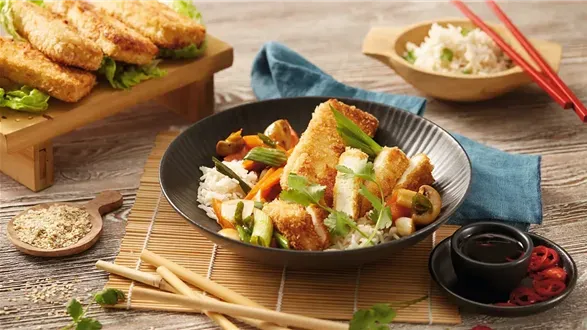 Chrupiące tofu w stylu japońskim