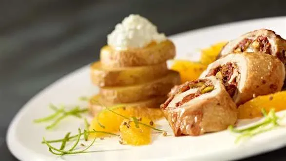 Pieczony kurczak z pistacjami