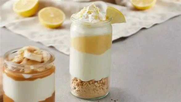 Cytrynowy sernik w słoiku