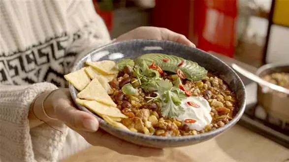 Chili sin carne con tofu