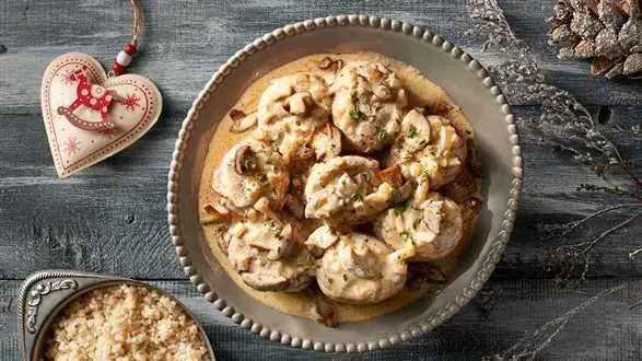 Polędwiczki wieprzowe w sosie grzybowym