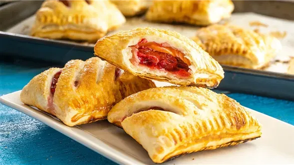 Ciasto francuskie z truskawkami