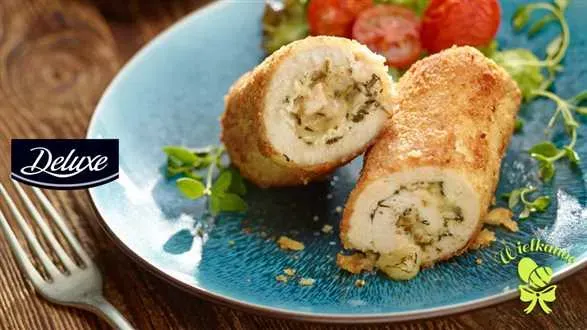 Roladki z kurczaka faszerowane serem pleśniowym