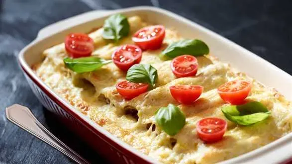 Cannelloni z mięsem w sosie porowym