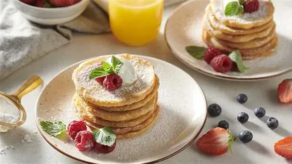 Kokosowe placuszki z wegańskim jogurtem