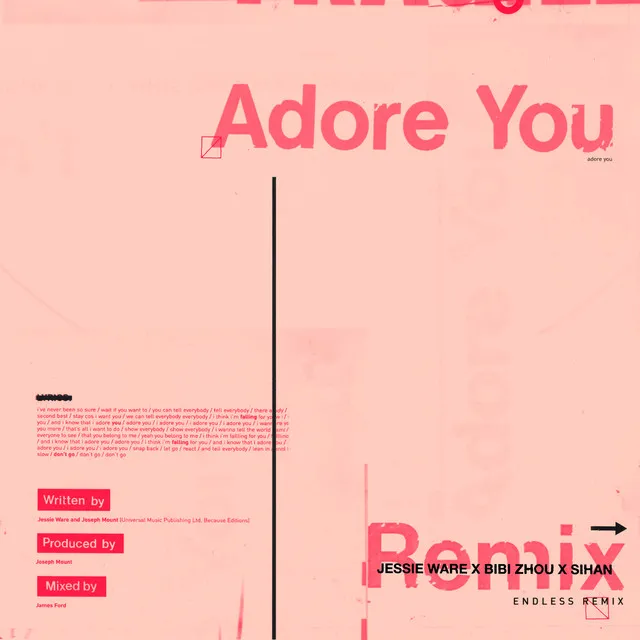 Adore You (Endless Remix) • Cały album • Wszystkie utwory • Wykonawca